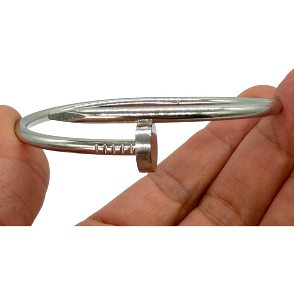 Cartier Juste un Clou Bracelet Classic Model 18k White Gold Size 18 Box Papers - Picture 5 of 16